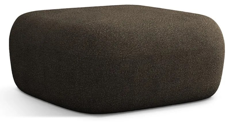 Brązowy podnóżek z materiału bouclé Jenny – Micadoni Home