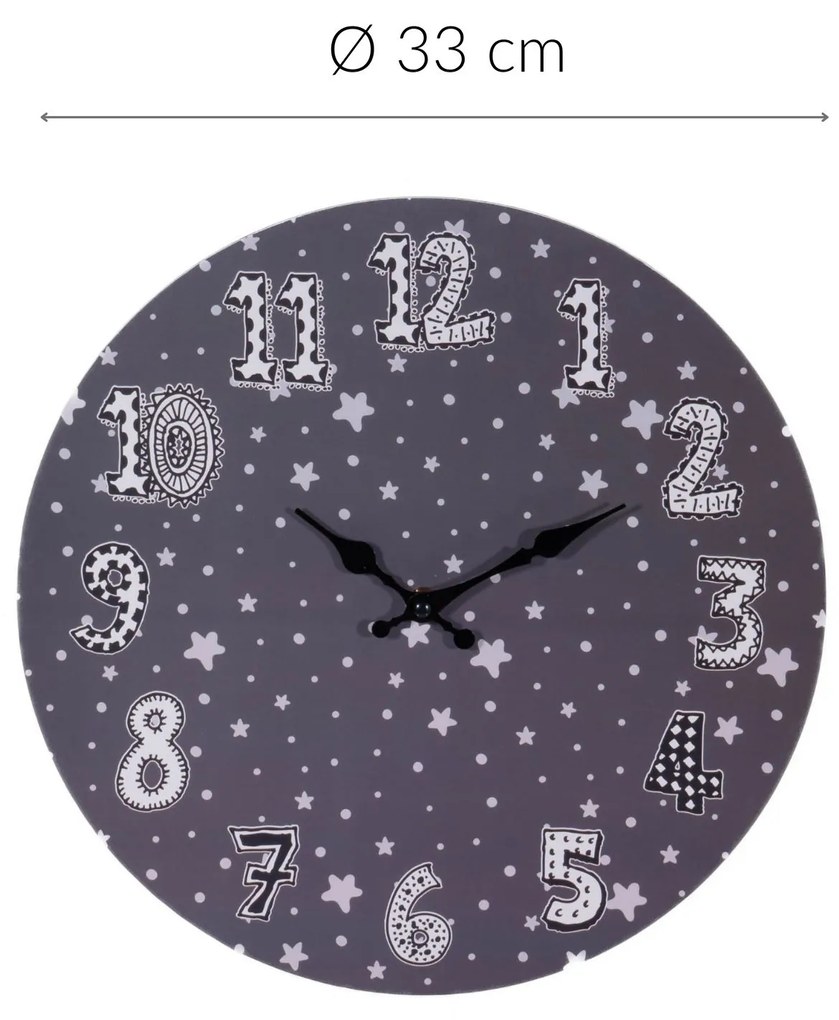 Zegar ścienny dla dzieci, Ø 33 cm