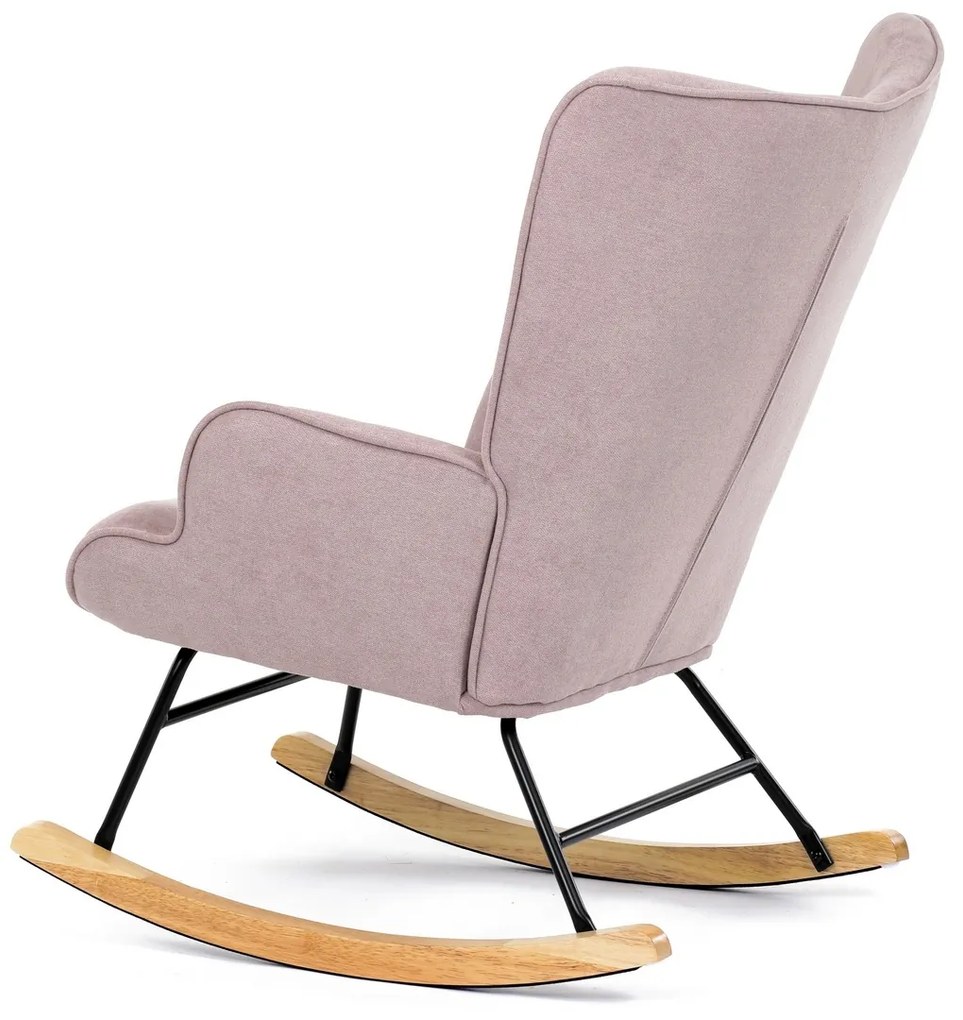 Fotel bujany PINK2, różowy