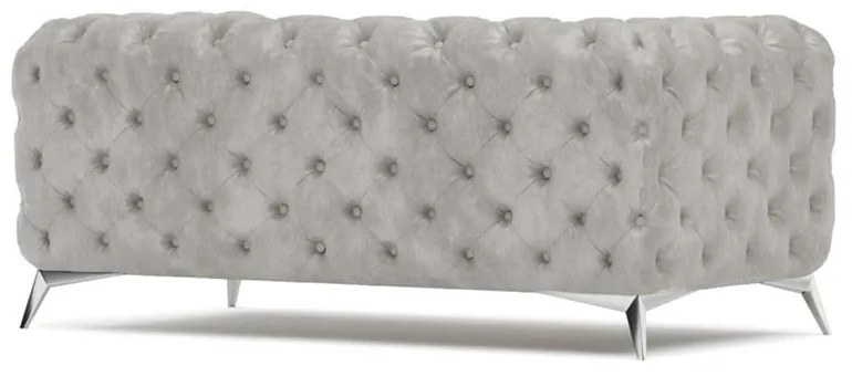 Jasnoszara aksamitna sofa 185 cm Chelsea – Ropez