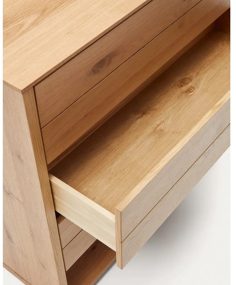 Wysoka komoda w dekorze dębu 100x97 cm Alguema – Kave Home