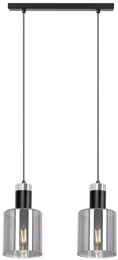 Lampa wisząca z 2 szklanymi kloszami - A469 S5-G99