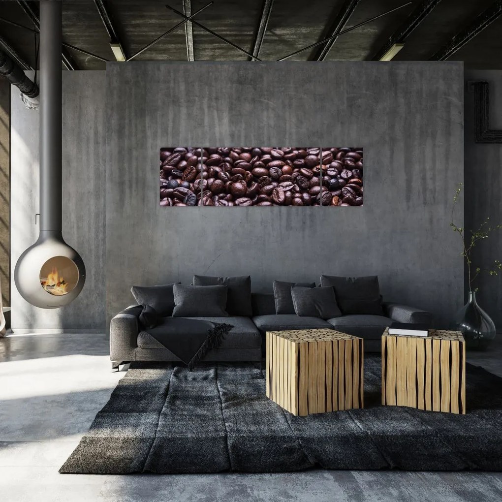 Obraz ziaren kawy (170x50 cm)
