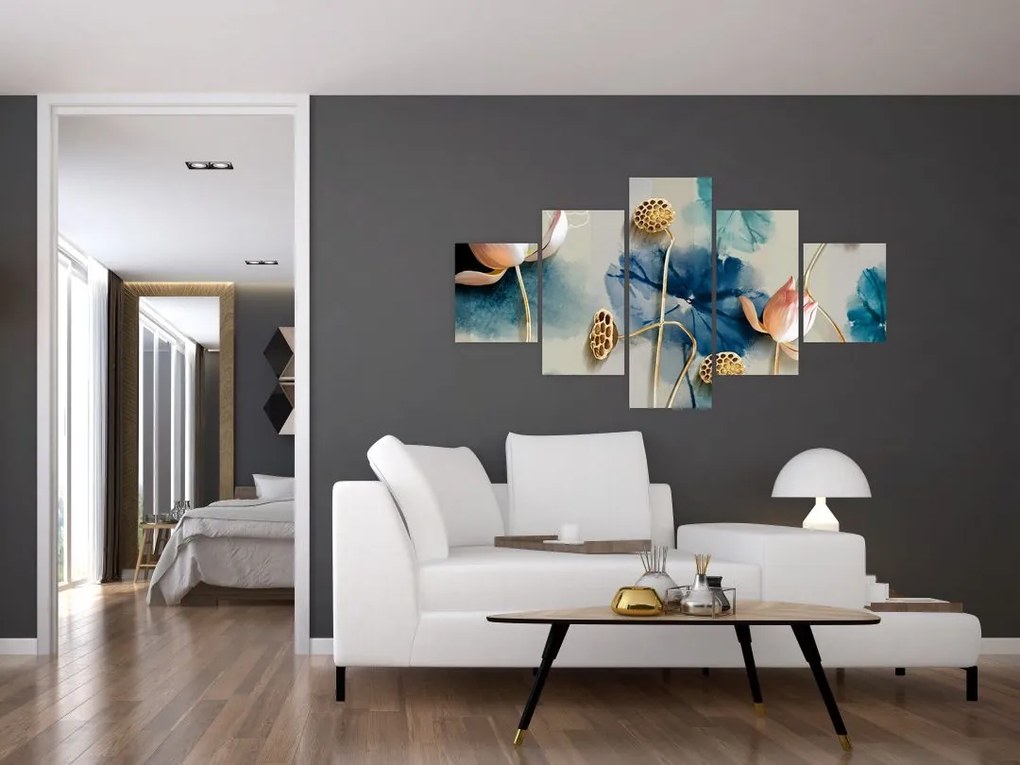 Obraz z kwiatami (125x70 cm)