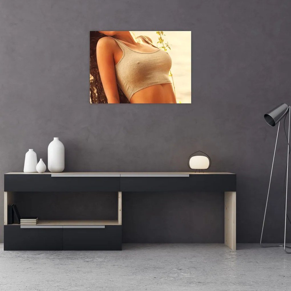 Obraz - Kobieta przy drzewie (70x50 cm)