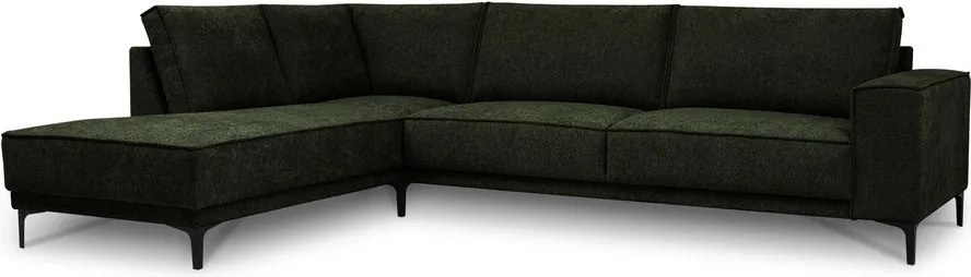 Zielony narożnik z tkaniny szenilowej (lewostronny/w kształcie litery L) Copenhagen – Scandic