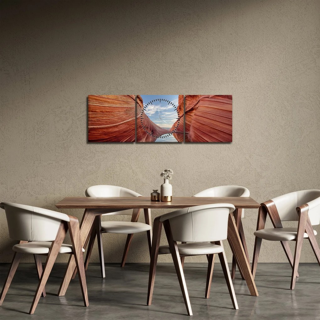Obraz - Vermilion Cliffs Arizona (z zegarem) (90x30 cm)