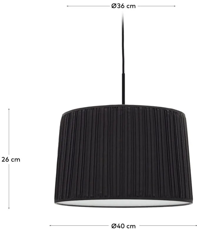 Czarny abażur ø 40 cm Guash – Kave Home