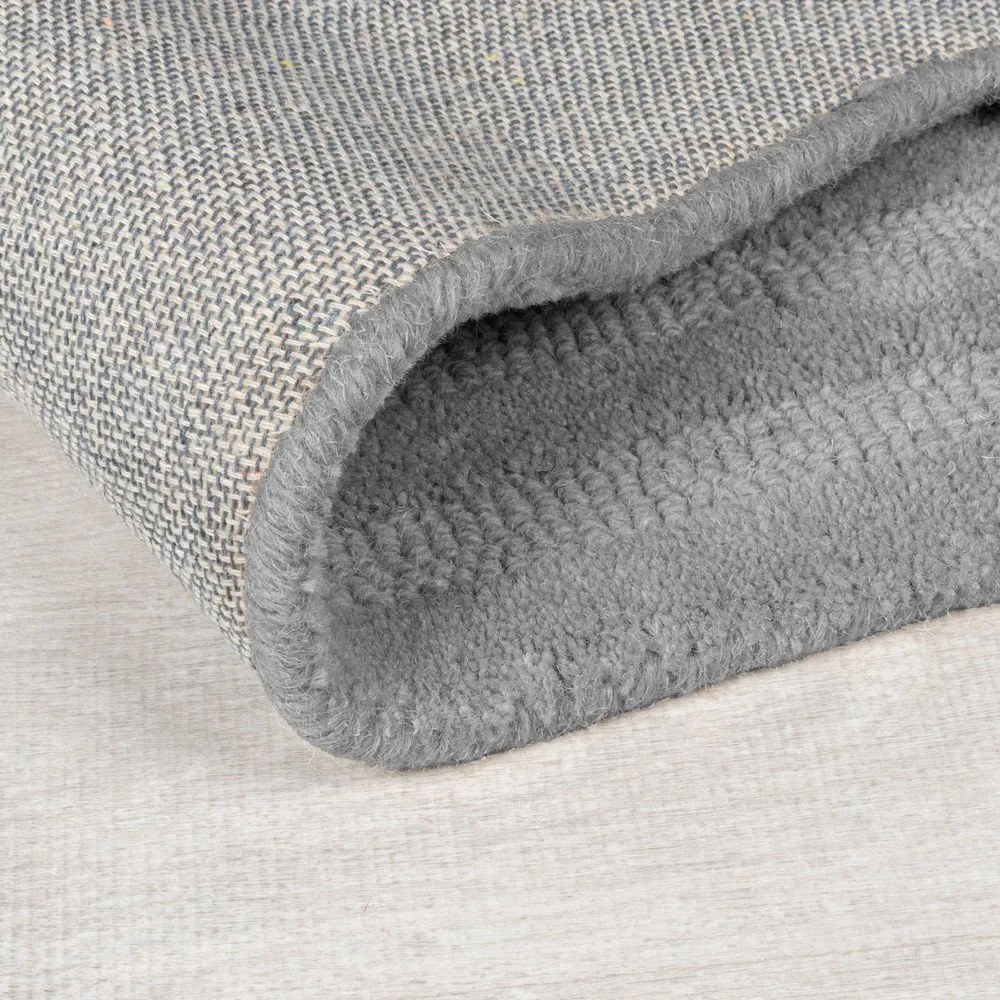 Szary wełniany dywan tkany ręcznie 200x290 cm Zen Rectangles – Flair Rugs