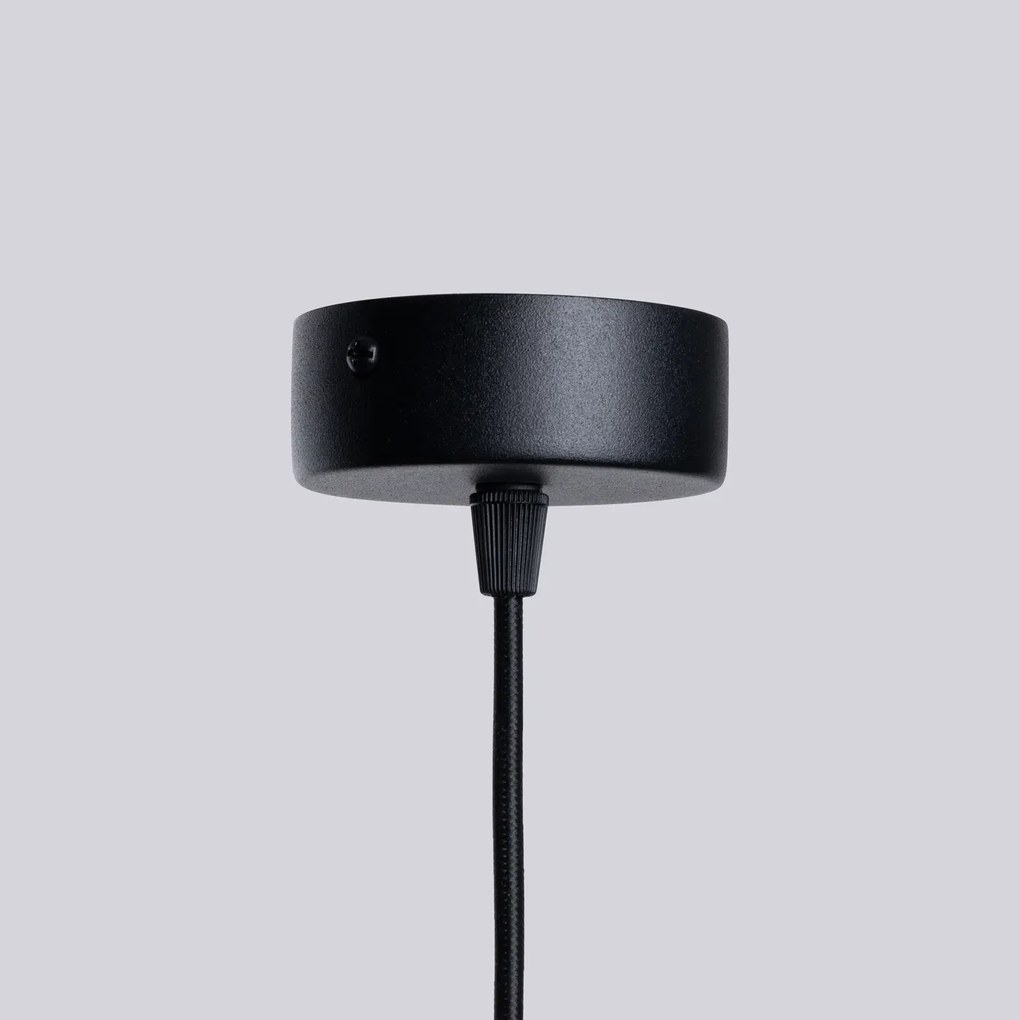 Żyrandol HALO 6 czarny ryflowany SOLLUX  LIGHTING