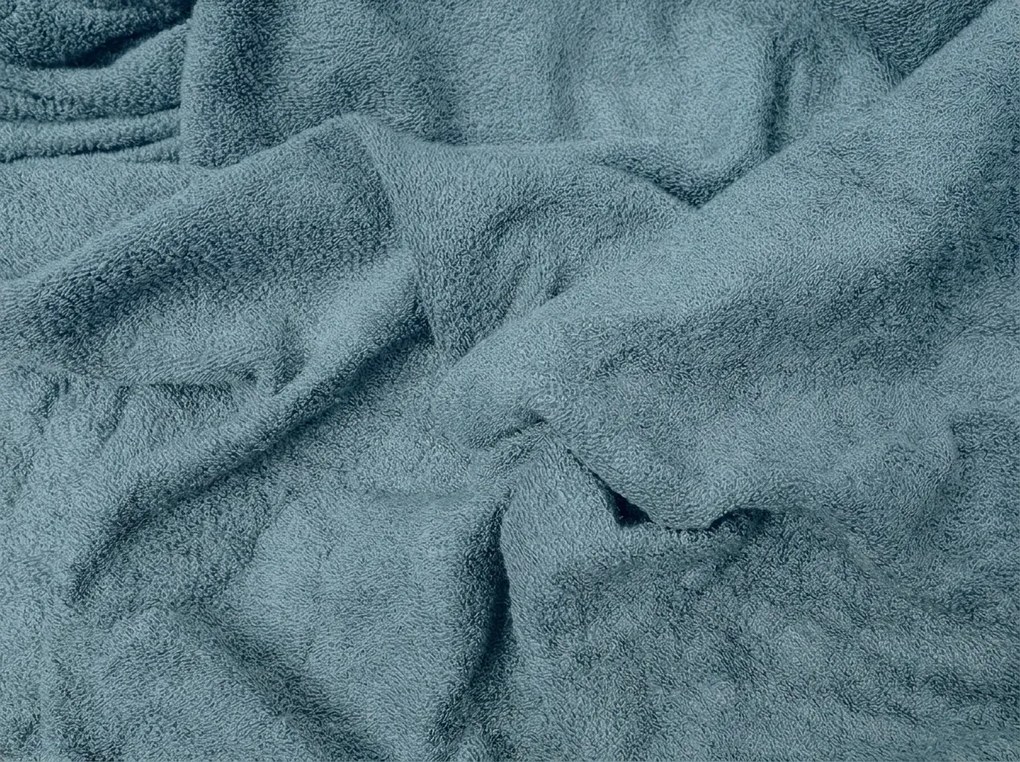 PrzytulneMieszkanie.pl Elastyczne prześcieradło MOLTON z polaru w kolorze naftowym 90 x 200 cm