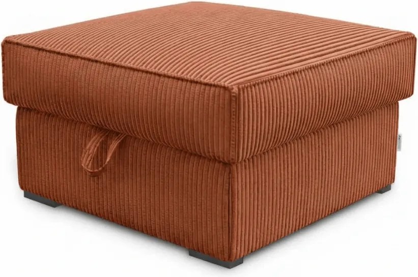 Taboret SMART COSARO XL z miejscem do przechowywania 71x71 cm, terakotowy
