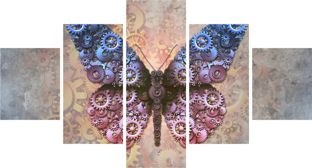Obraz - Steampunk motyl (125x70 cm)
