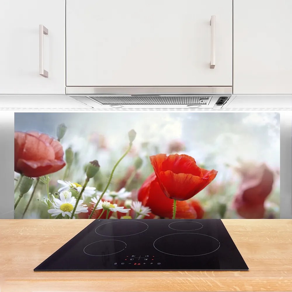 Panel Szklany Płatki Kwiatów w Makro