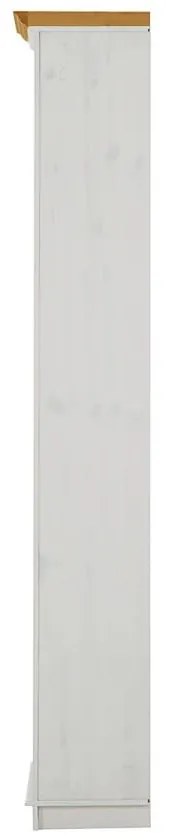 Biały regał z litego drewna sosnowego 74x223x37 cm Anita – Støraa