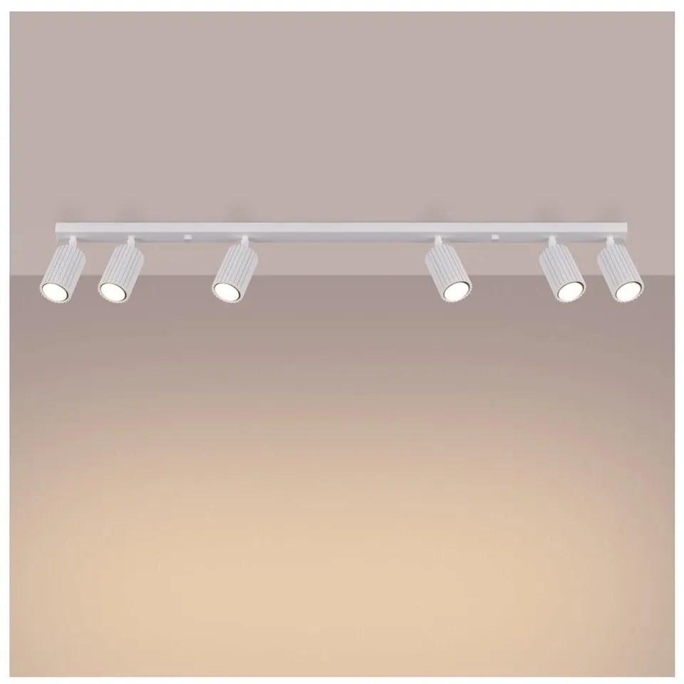 Biała lampa sufitowa 6,5x117 cm Gleam – Nice Lamps