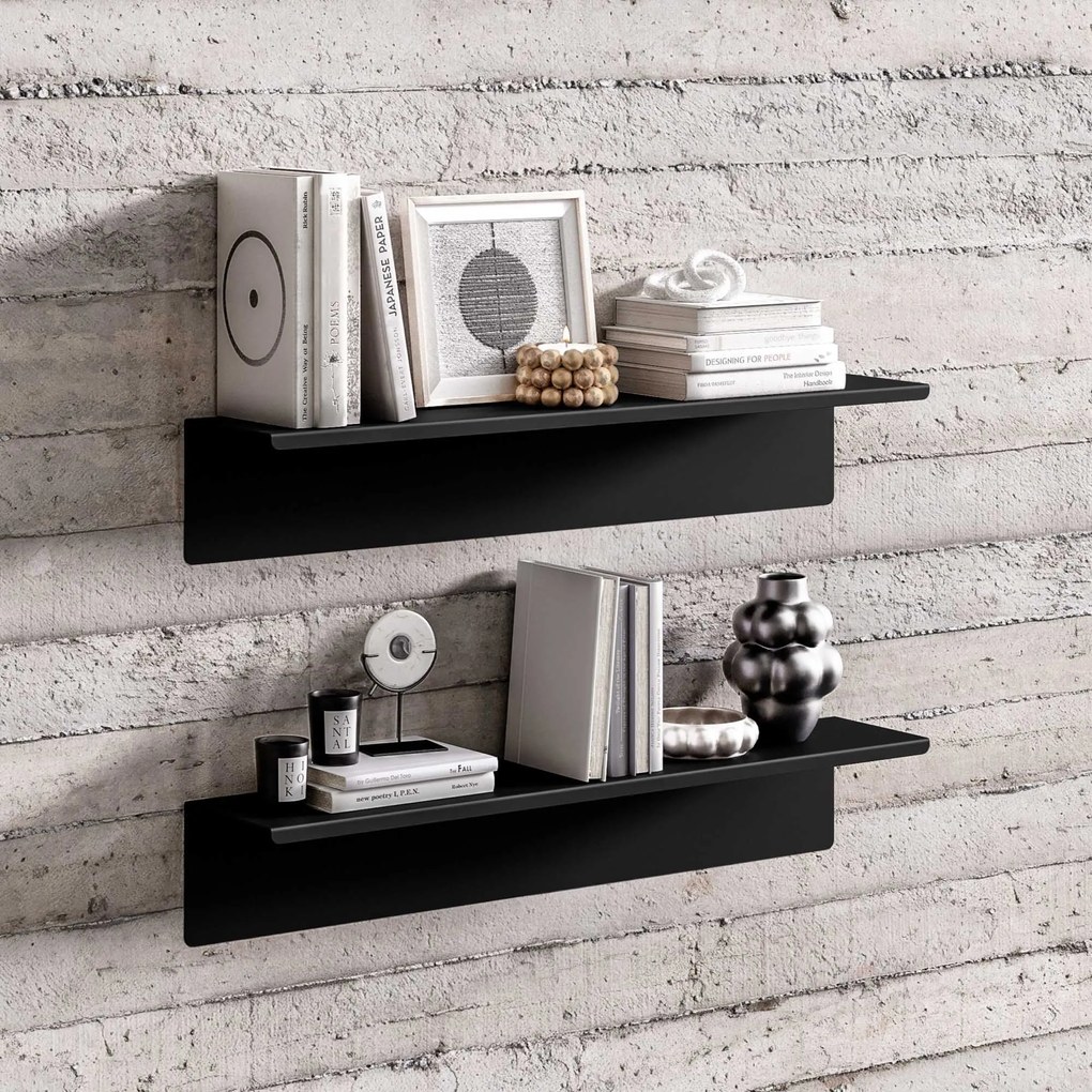 Półka wisząca JOANNE 700 mm, czarna