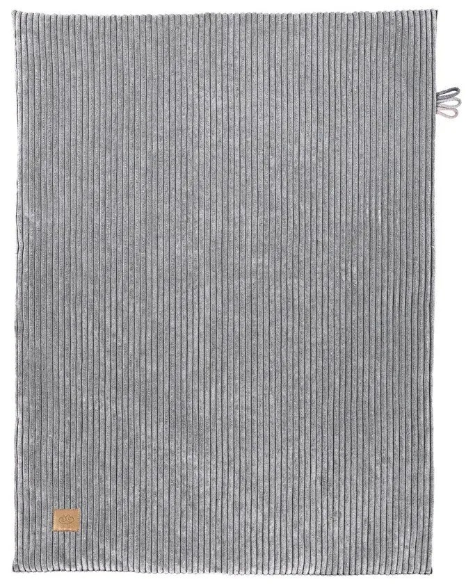 Szary koc dziecięcy sztruksowy 100x77 cm – Meowbaby