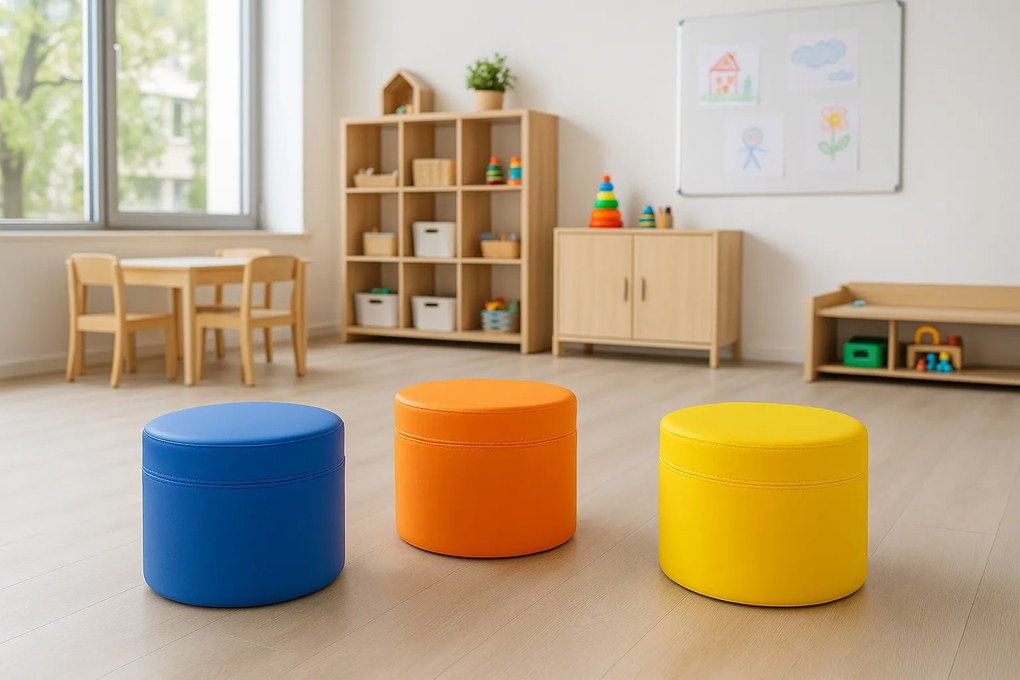 Piankowa pufa przedszkolna Kiddo okrąg