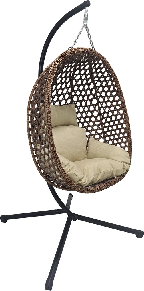 Fotel wiszący kokon Julien brązowy PATIO