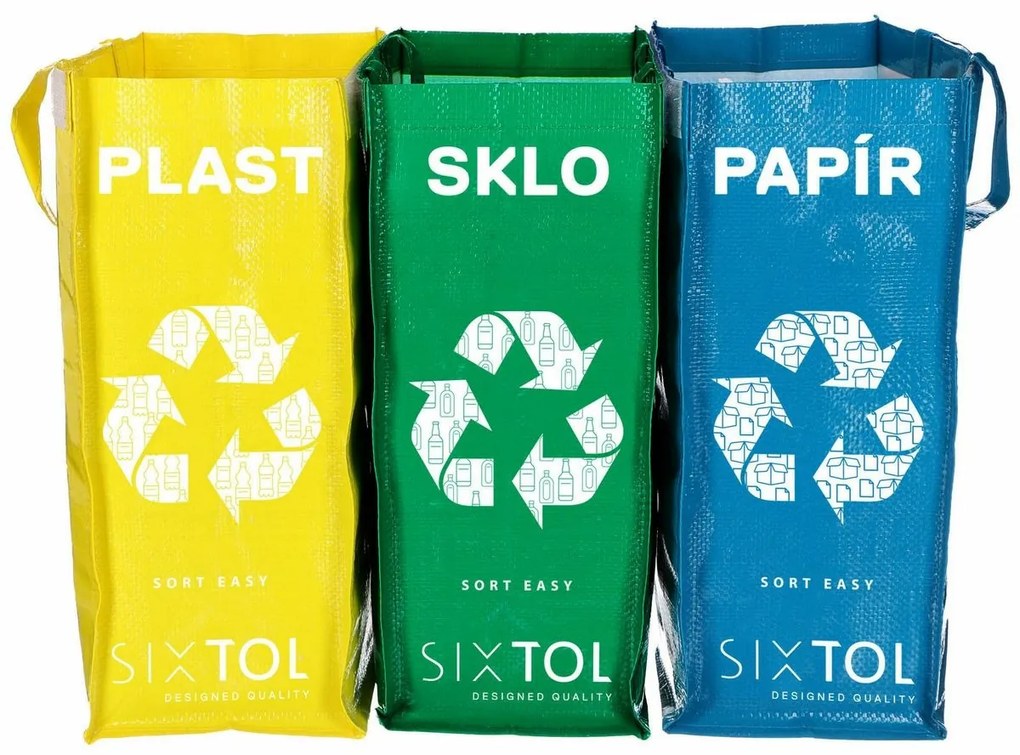 Sixtol Worki na odpady SORT EASY 3 SLIM, 18 x 30 x40 cm, 3 x 22 l, 3 szt.