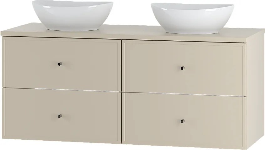 Kaszmirowy Zestaw do Łazienki 120cm Szafka Blat Umywalka Marco