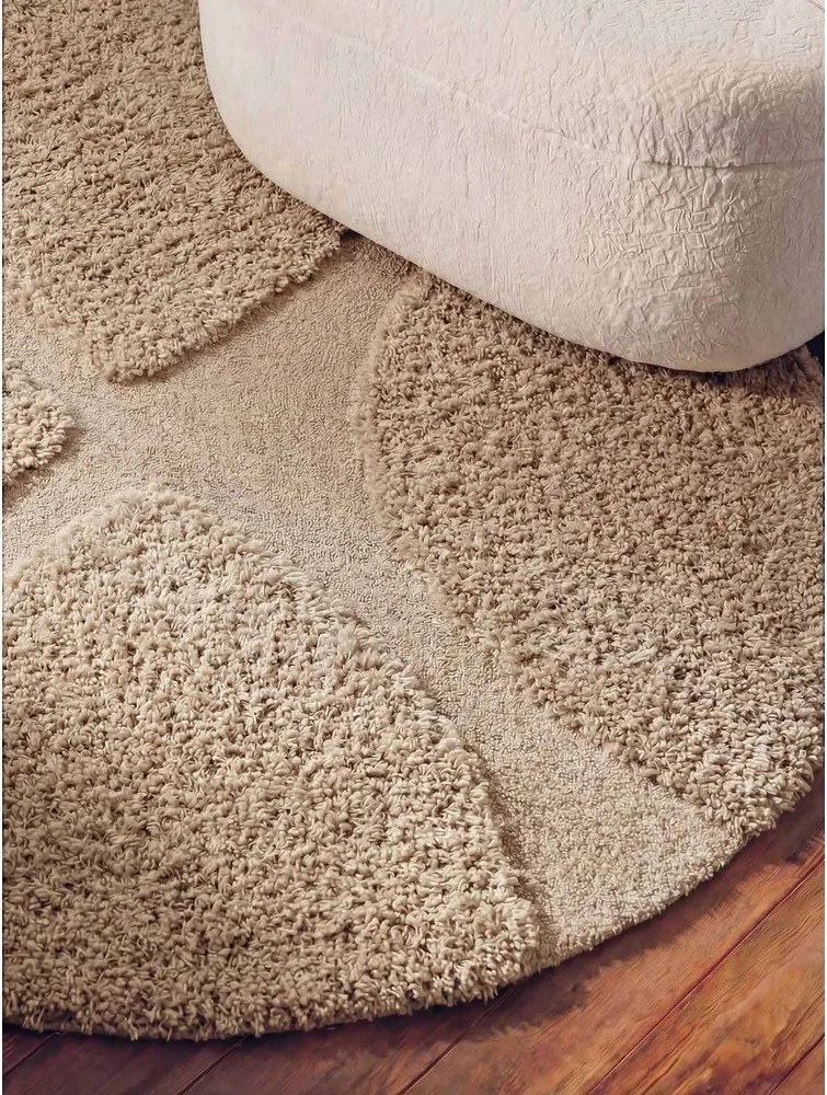 Beżowy okrągły dywan tkany ręcznie ø 200 cm Lambeth Jasper – Ted Baker