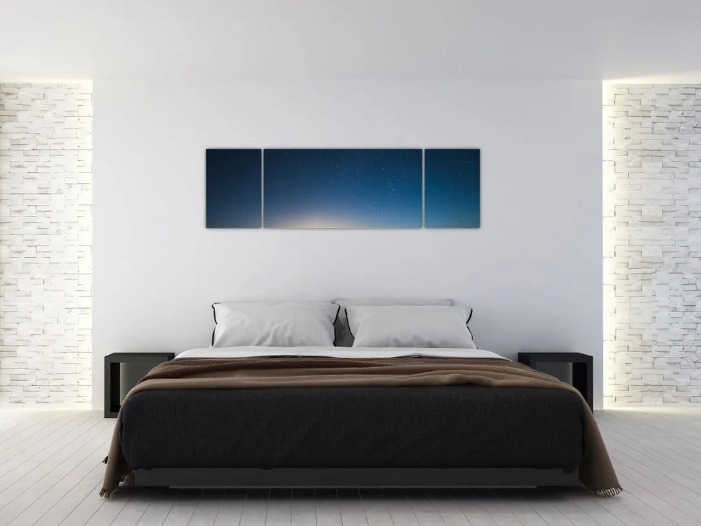 Obraz - Nocne niebo nad drogą (170x50 cm)
