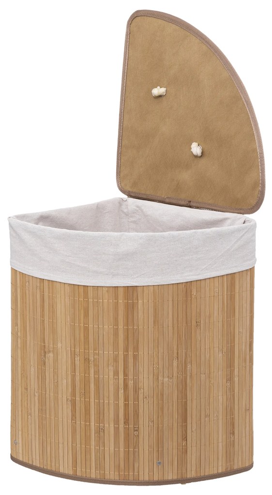 Kosz na pranie BAMBOO narożny, 48 l