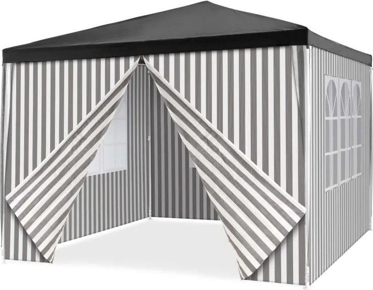 Namiot ogrodowy + 4 ściany boczne - 3 x 3 m, antracyt