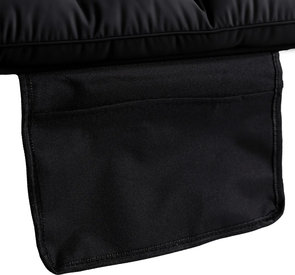 Leżak Ogrodowy VENUS 190x73 cm Czarny