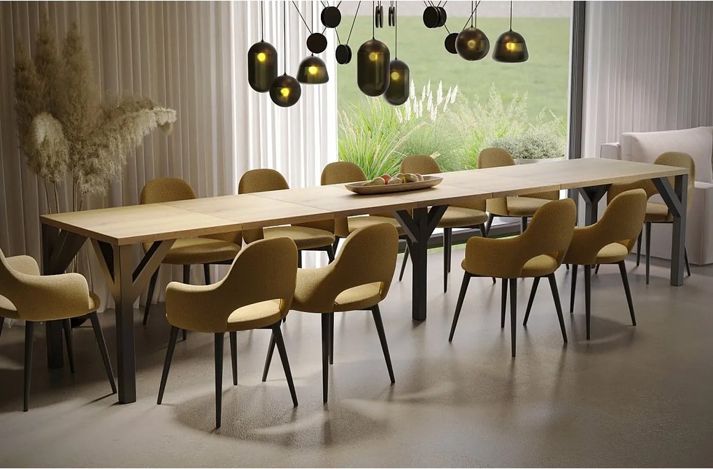 Stół rozkładany DUNAJ 130(405)x90 dąb natura