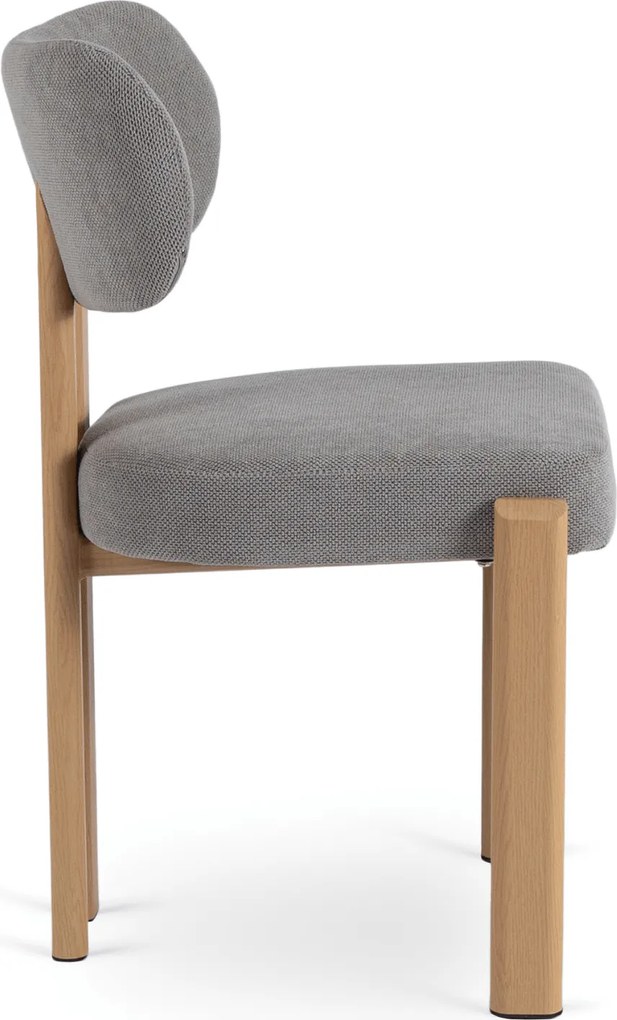 Krzesło Tapicerowane GRENADA Dąb/Szare Nowoczesne