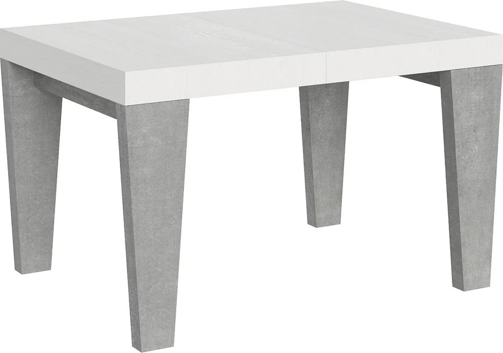 Stół rozkładany 90x130/234 cm Spimbo Mix Blat jesionowy biały - Nogi cementowe