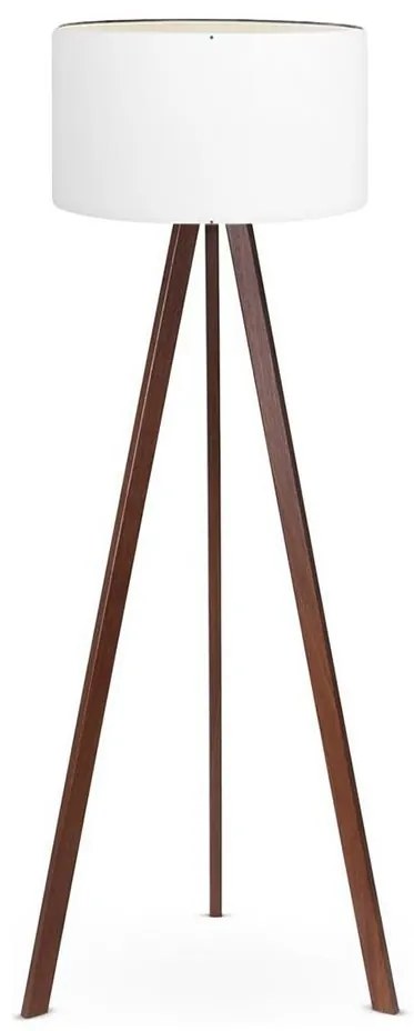 Lampa stojąca AYD 1xE27/60W/230V biała/brązowa