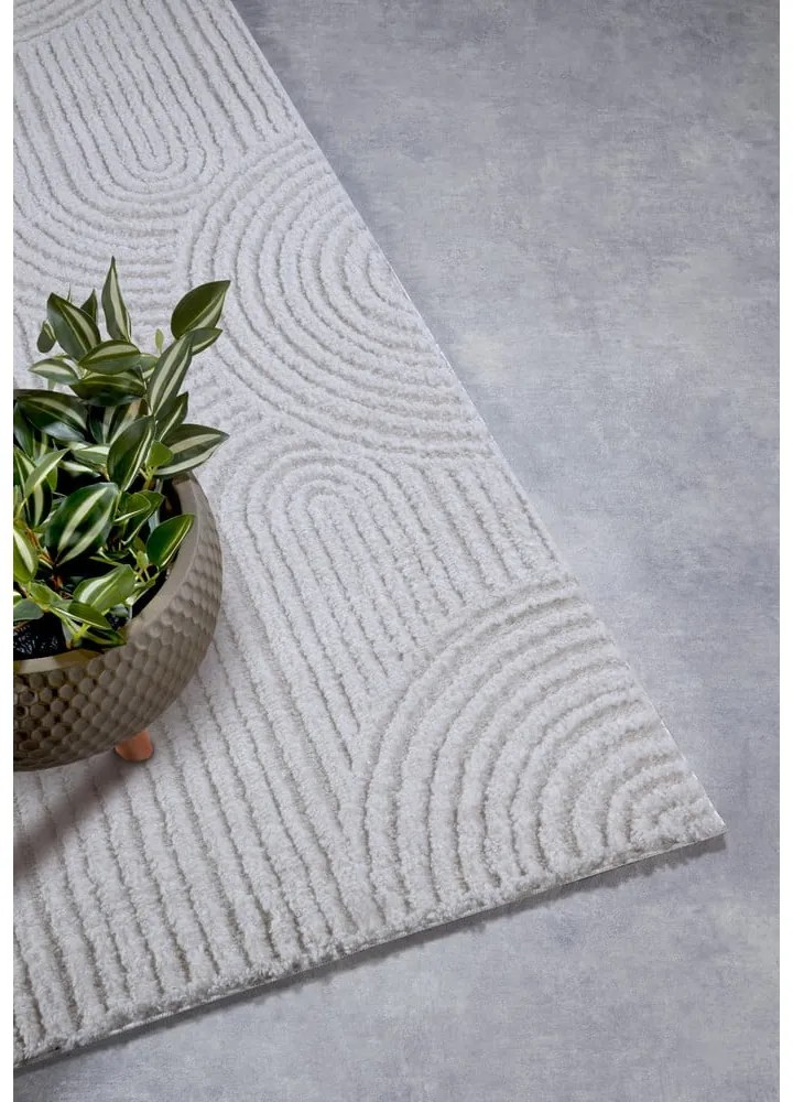Kremowy chodnik 80x240 cm Chappe Cream White – Elle Decoration