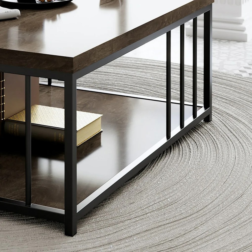 Stolik konferencyjny Zenn Walnut and Black
