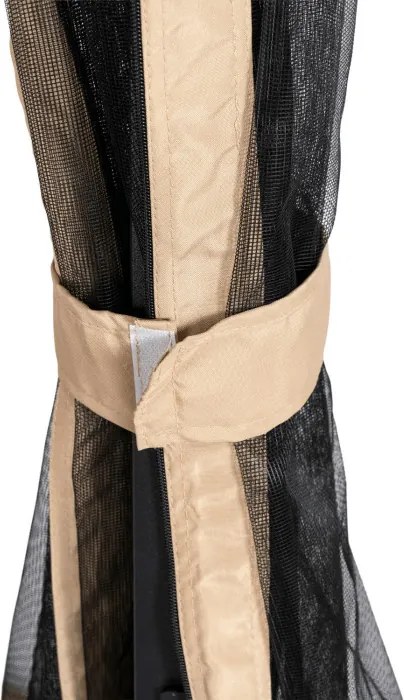 Huśtawka Ogrodowa CARMEN Beżowa/Czarna Nowoczesna