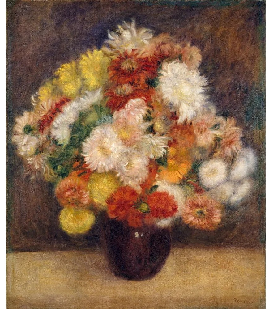 Reprodukcja obrazu Auguste’a Renoira - Bouquet of Chrysanthemums, 55x70 cm