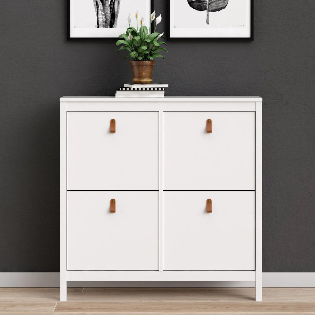 Elegancka szafka na obuwie Madrid biały mat