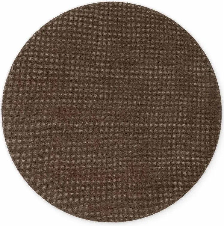 Brązowy wełniany okrągły dywan tkany ręcznie ø 160 cm Greenwich – Ted Baker