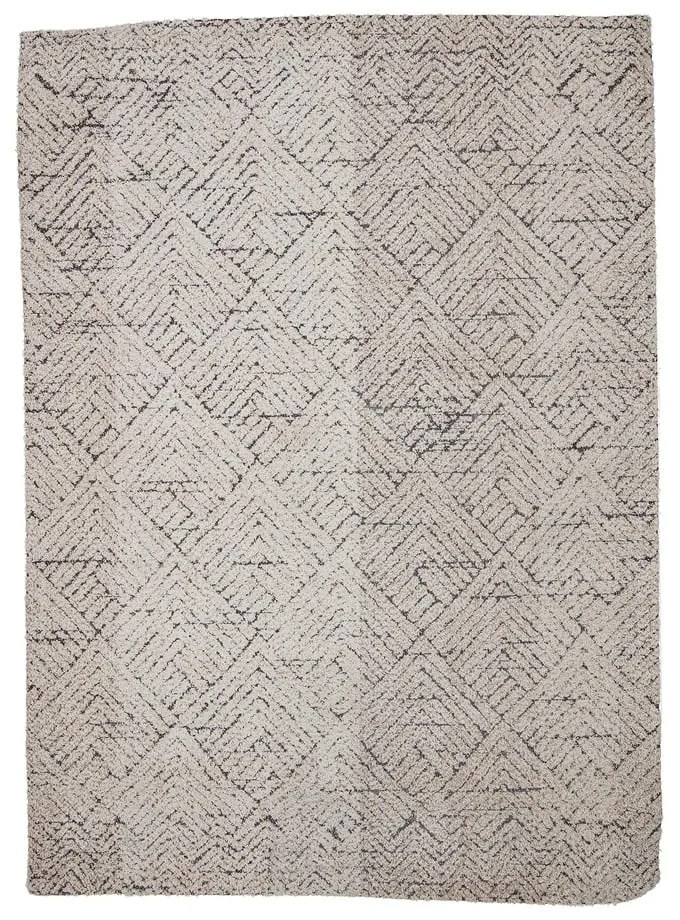 Kremowy dywan z mieszanki bawełny 150x210 cm Saxo – Bloomingville