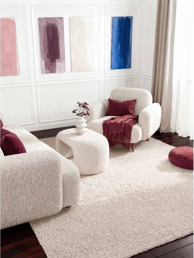 Dywan z materiału bouclé tkany ręcznie w kolorze kości słoniowej 120x170 cm Notting Hill Portobello – Ted Baker