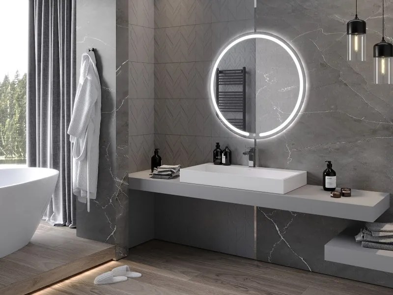Mexen Rose lustro łazienkowe podświetlane, okrągłe 90 cm, LED 6000K, antypara - 9810-090-090-611-00