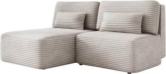 Narożnik TILIA wolnostojący układ L strona Lewa z funkcją spania w tkaninie Tilia 01