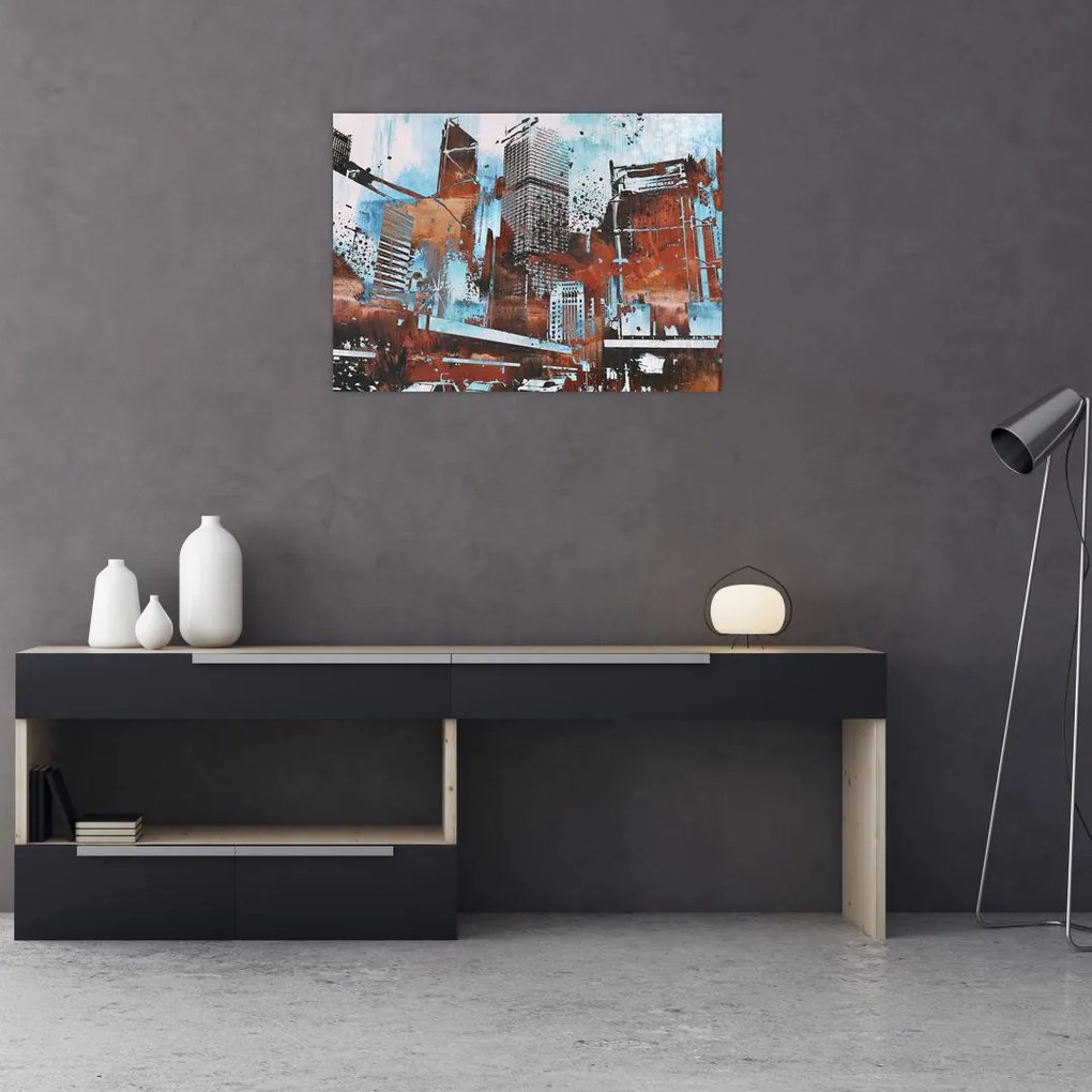 Obraz na szkle - Wieżowce (70x50 cm)