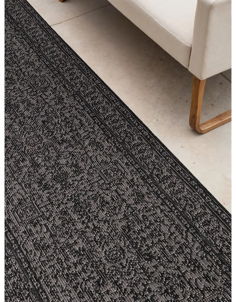 Czarno-biały chodnik odpowiedni na zewnątrz 80x250 cm Duet Kona – NORTHRUGS