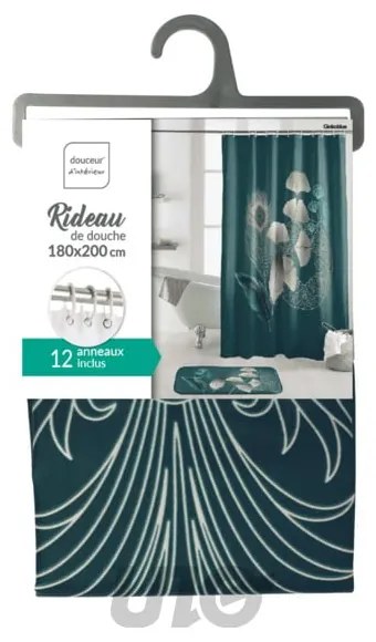 Zasłona prysznicowa 180x200 cm Ginkoblue – douceur d'intérieur