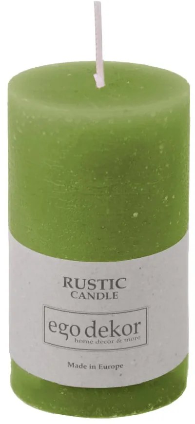 Zielona świeczka Rustic candles by Ego dekor Rust, 38 h