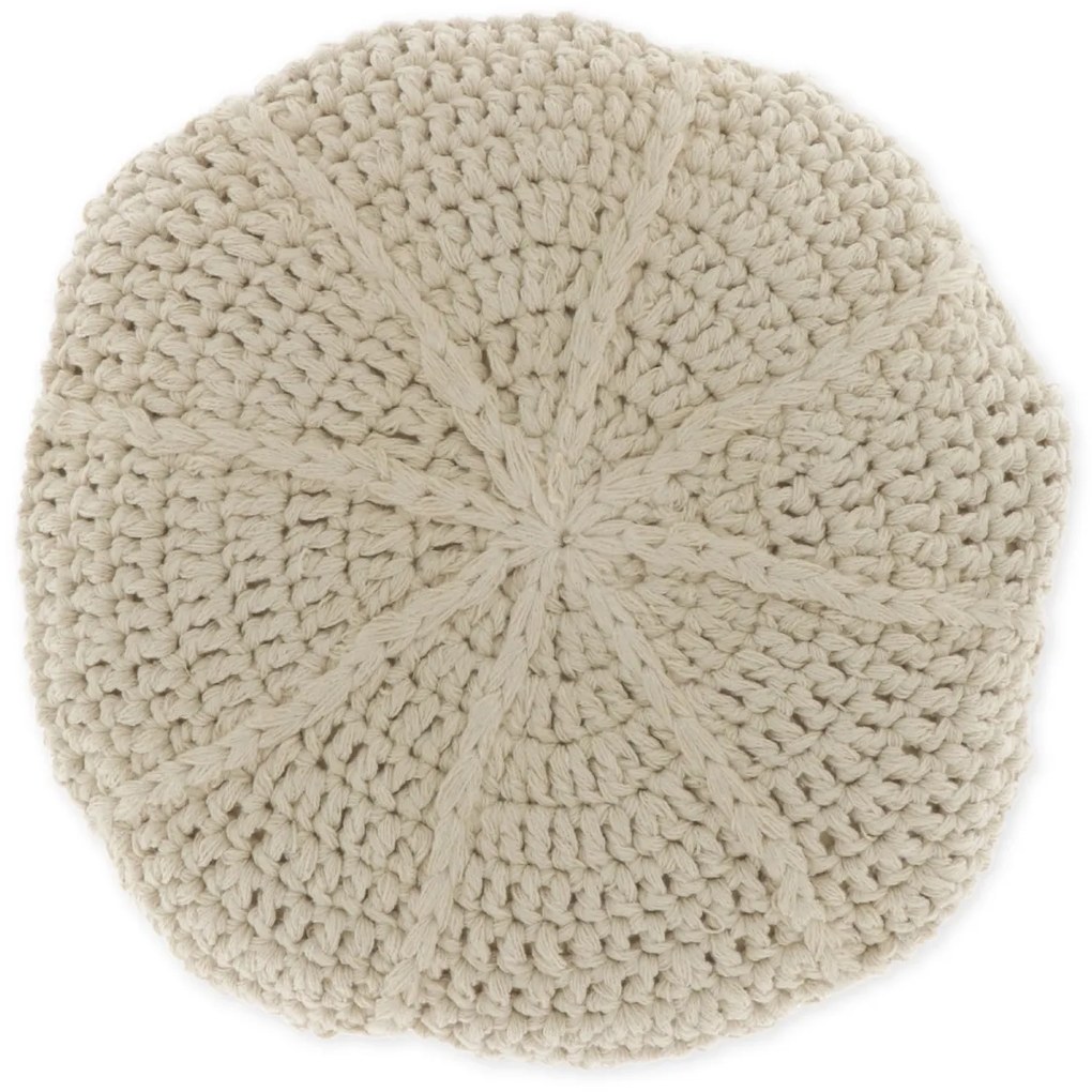 Okrągła poduszka dekoracyjna DORA 45 cm, beżowa
